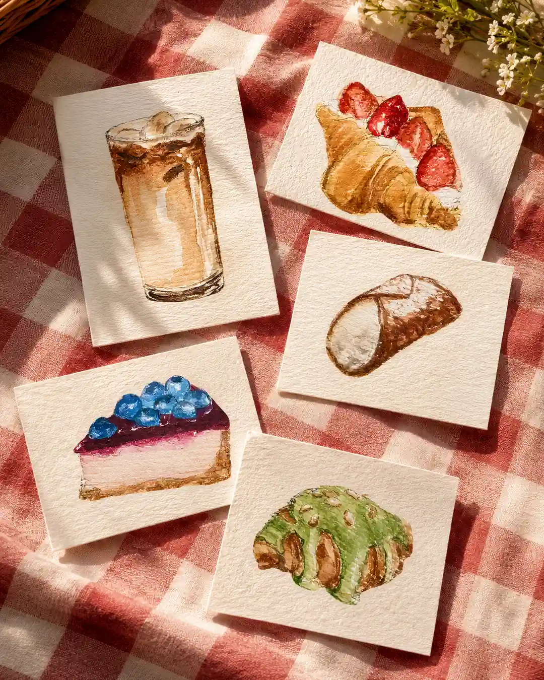 Watercolor desserts series — illustration